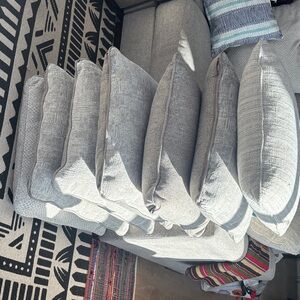 Soft Gray and Cream Decorative Throw Pillow Set - Ashley Furniture